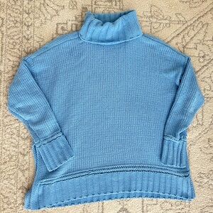 Aerie Light Blue Turtleneck Knit Sweater - Women